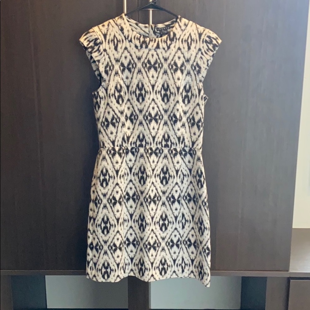 Theory Black and White Dress
